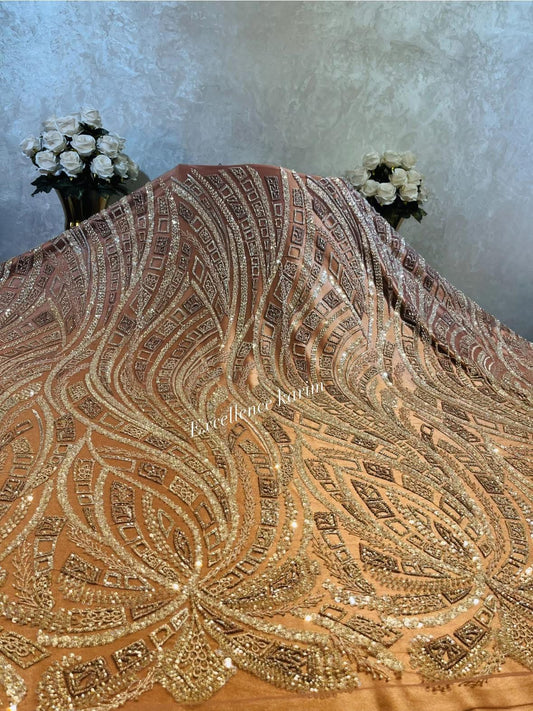 Tissu Rose gold